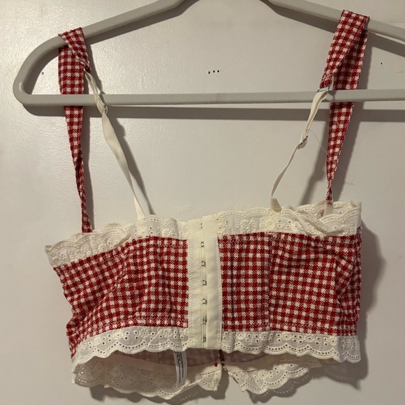 Urban Outfitters Red Gingham Crop Top - Picture 4 of 5